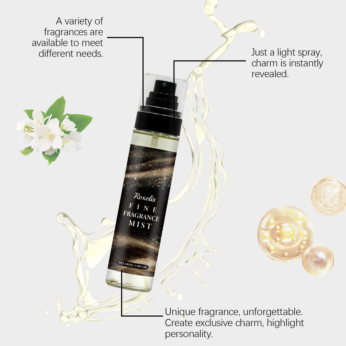 Body Perfume Spray Gives Off Charm Lasting Fragrance Portable Elegant