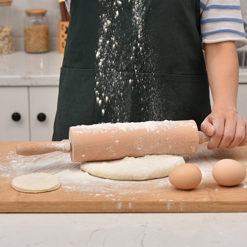 Beechwood Rolling Pin 46x6cm Unpainted and Unwaxed Kitchen Tool