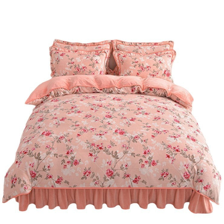 Double-Sided Milk Fiber Bedding Set - Extra Thick Home Textiles
