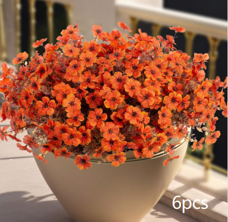 Artificial Brown Eucalyptus Faux Flower Decoration Set - Home & Garden