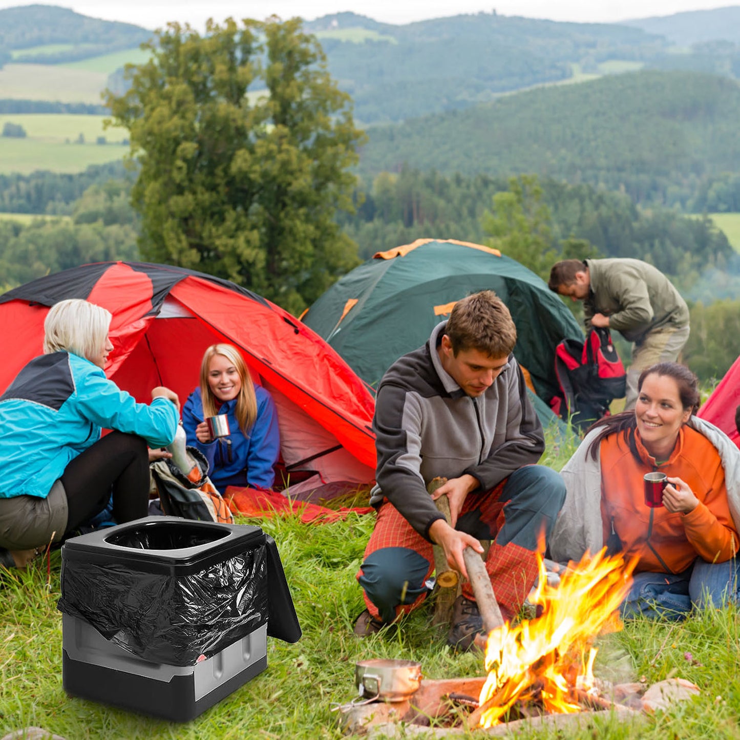 Portable Toilet for Camping, Hiking & Boating - 20L Capacity