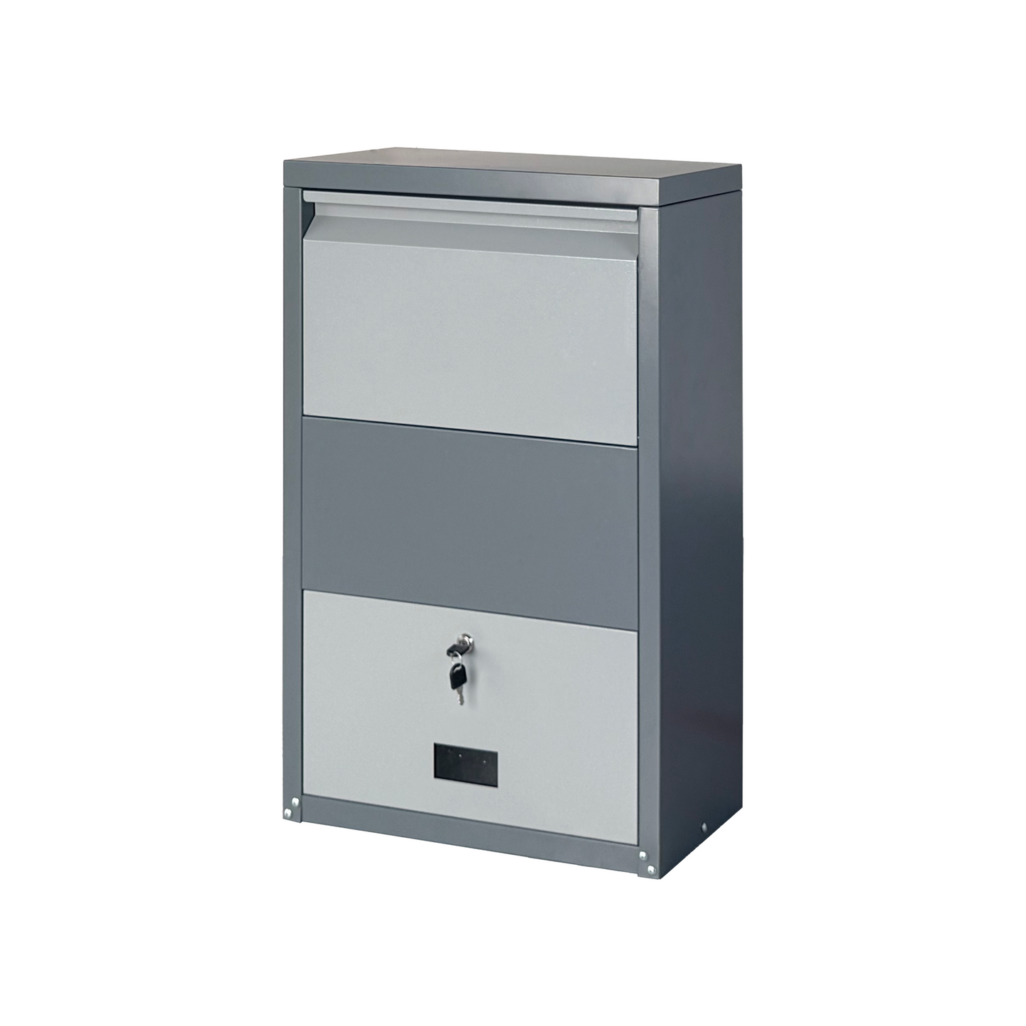 Secure Outdoor Steel Package Delivery Box with Lock - Large Curbside Mailbox