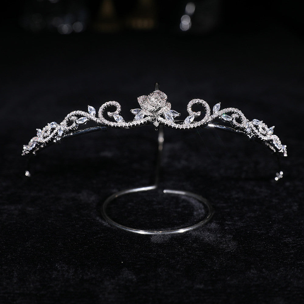 Zircon Crown Hair Accessory - Wedding