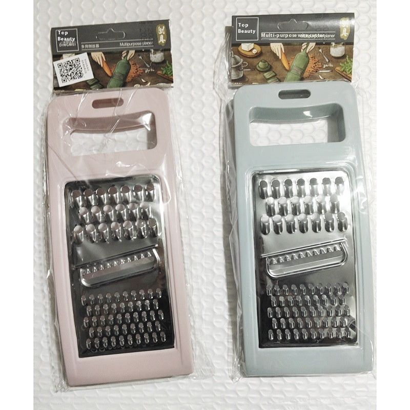 Kitchen Vegetable and Potato Chopper Grater with Handle - Pink & Blue