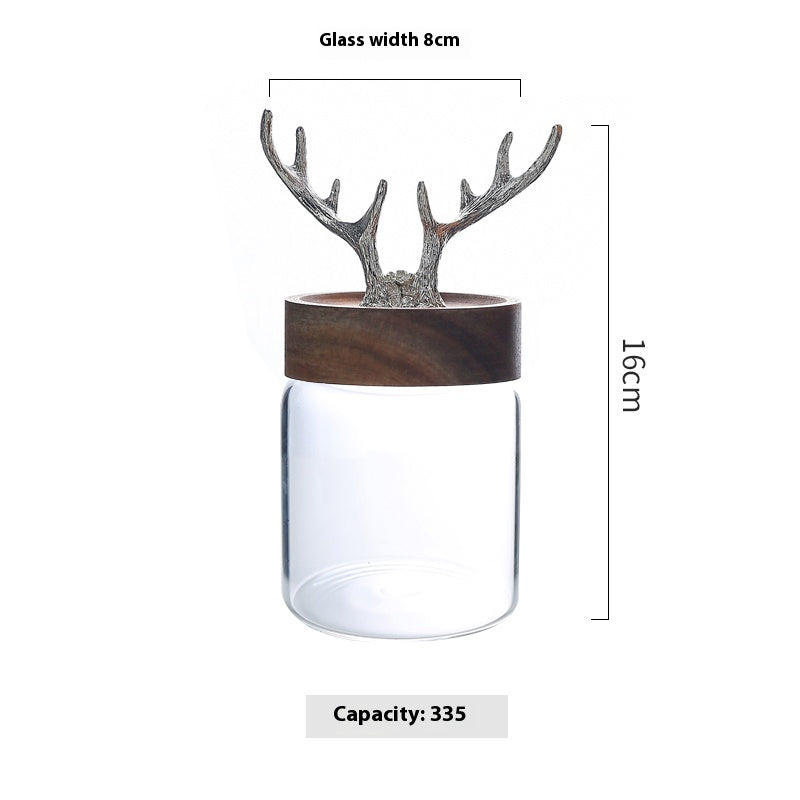 Luxury Glass Sealed Can Tea Pot with Household Storage Jar