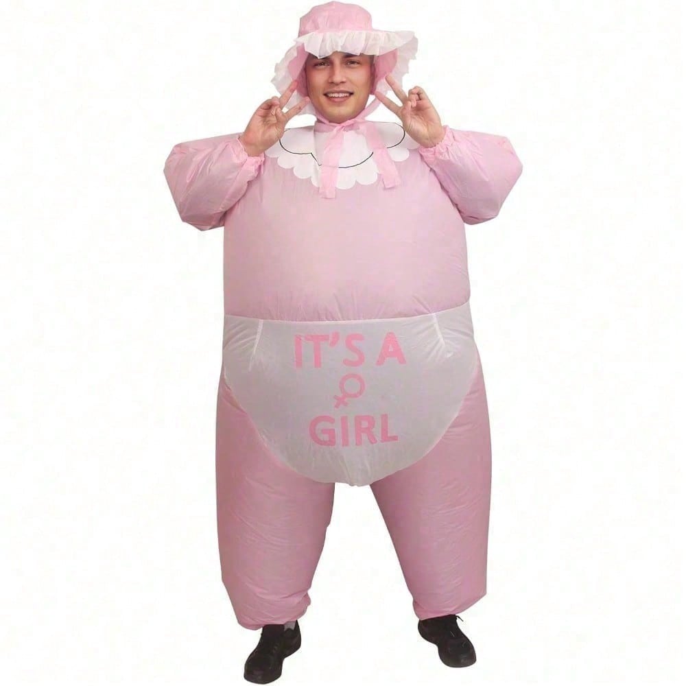 Inflatable Baby Costume - Unisex Fun for Gender Reveal Parties