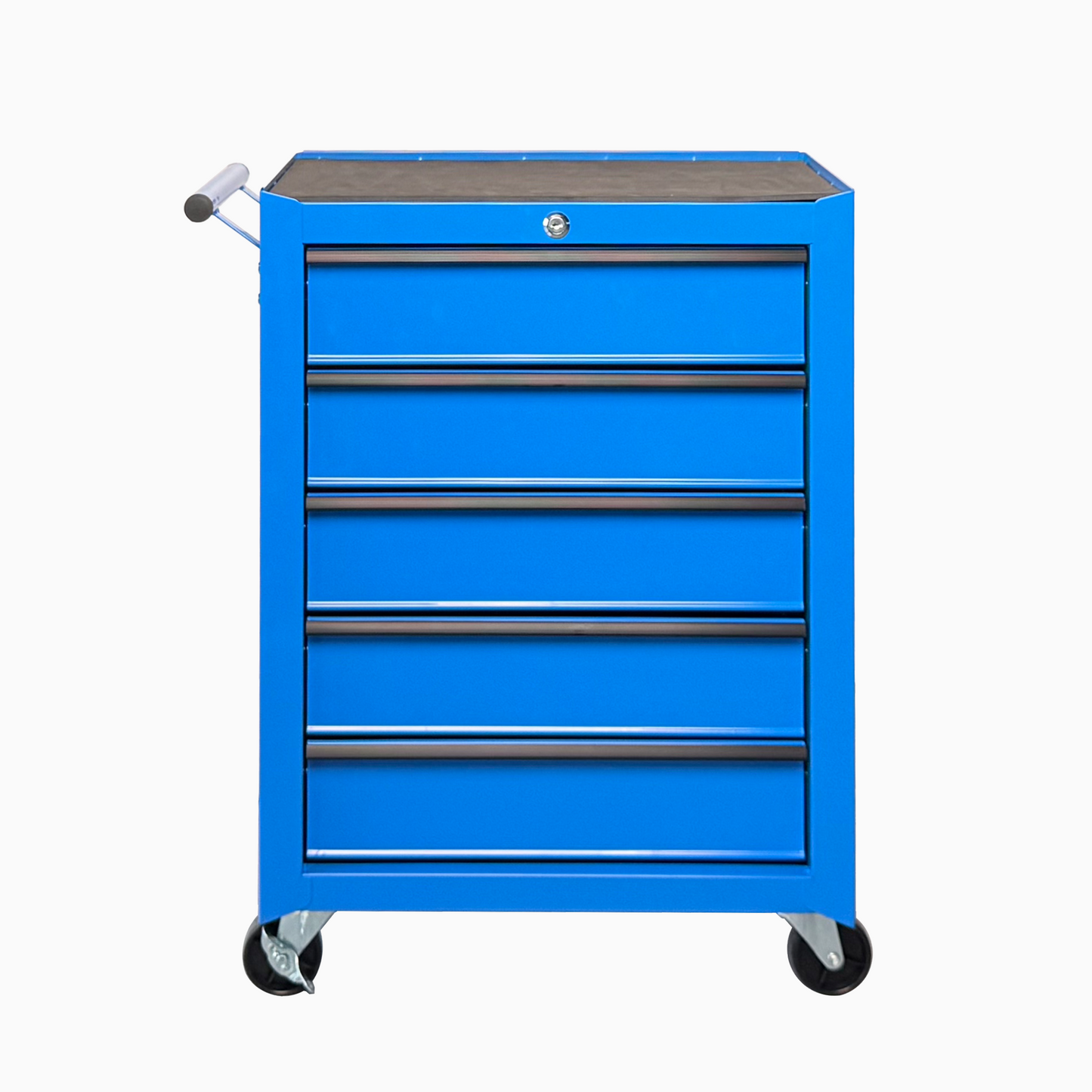 Rolling Metal Tool Chest with 5 Drawers - 20" Steel Storage Cabinet - Blue