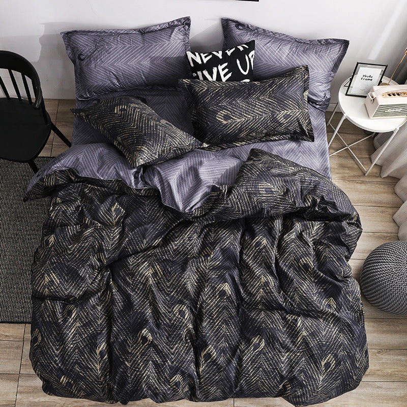 Luxurious 3-Piece Bedding Set with Duvet Cover and Pillowcases - Multiple Sizes