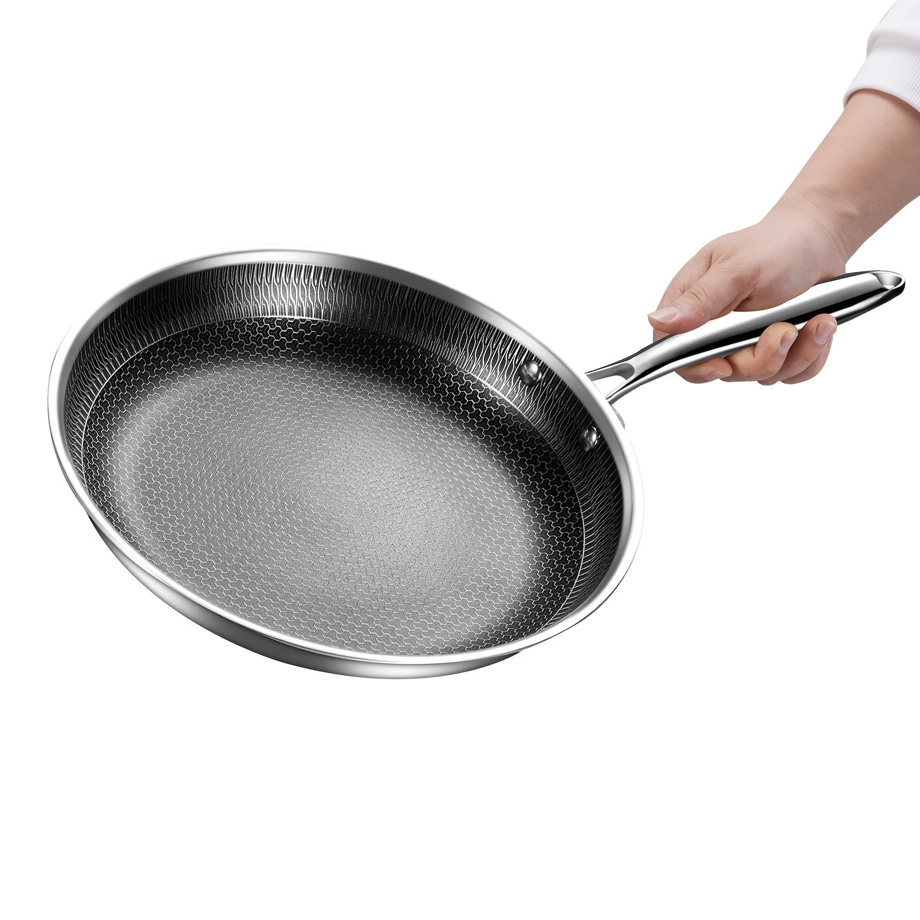 26cm Stainless Steel Non-Stick Frying Pan - Easy to Clean
