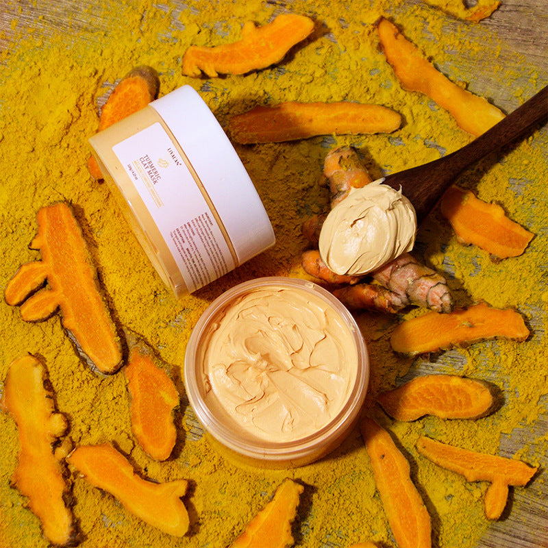 Facial Mud Mask for Fine Lines and Dry Skin - Ginger Yellow 120g