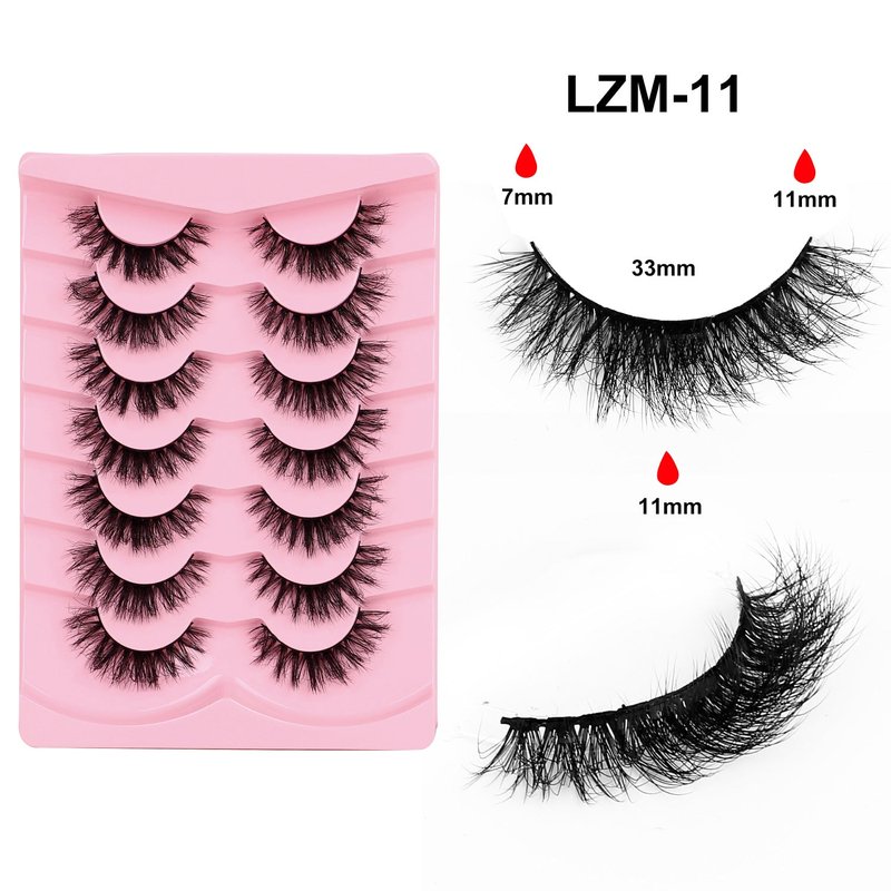 Dramatic 3D False Eyelashes for Voluminous, Fishtail, Tousled Look – Multiple Colors