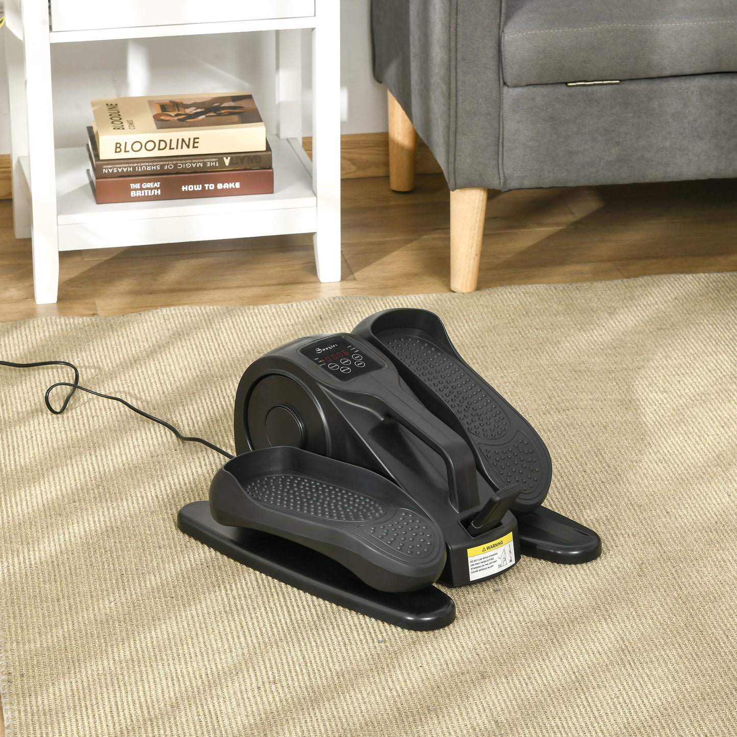 Under Desk Elliptical Machine with LCD Display & Remote Control