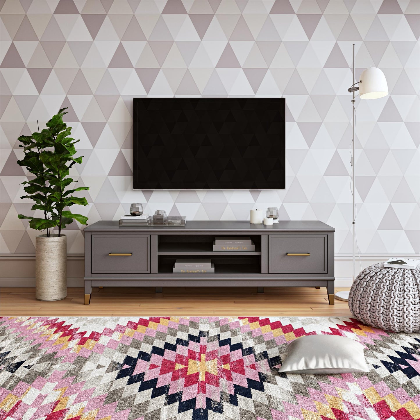 Westerleigh TV Stand for TVs Up to 65" - Dark Gray