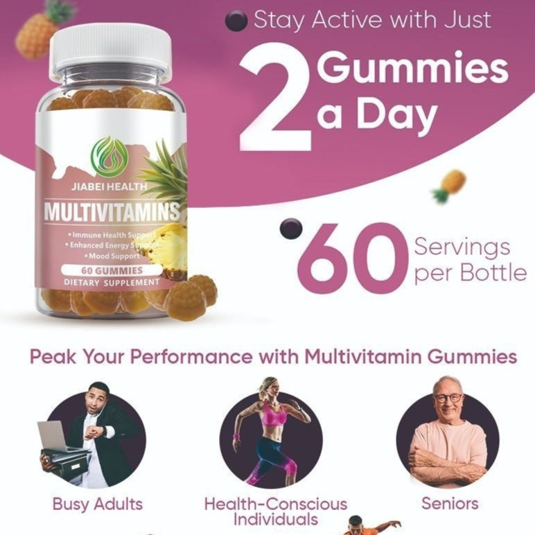 Multivitamin Soft Candy Jelly - Pineapple Flavor, 60 Tablets