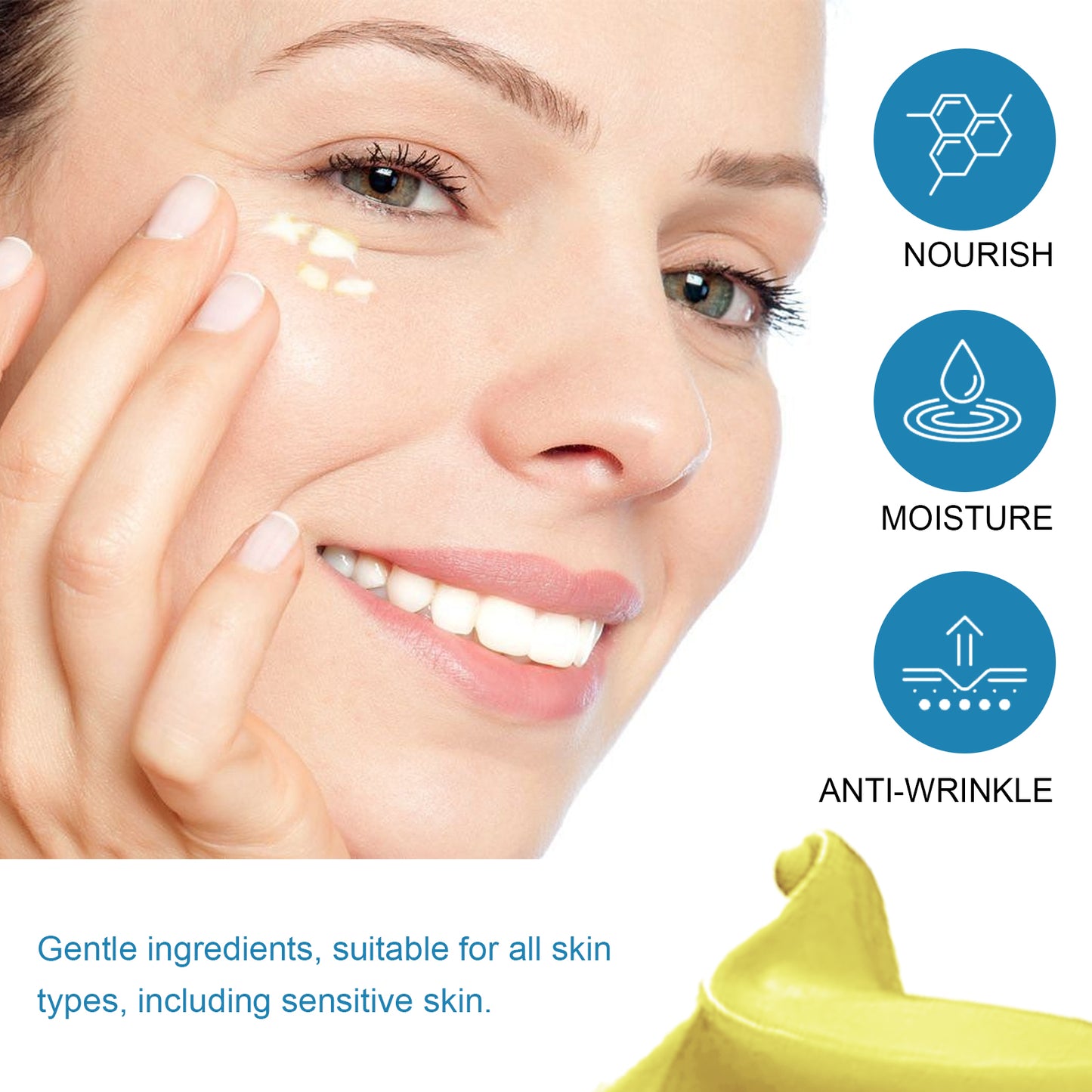 Retinol Anti-Aging Eye Cream with Hyaluronic Acid for Fine Lines & Puffiness
