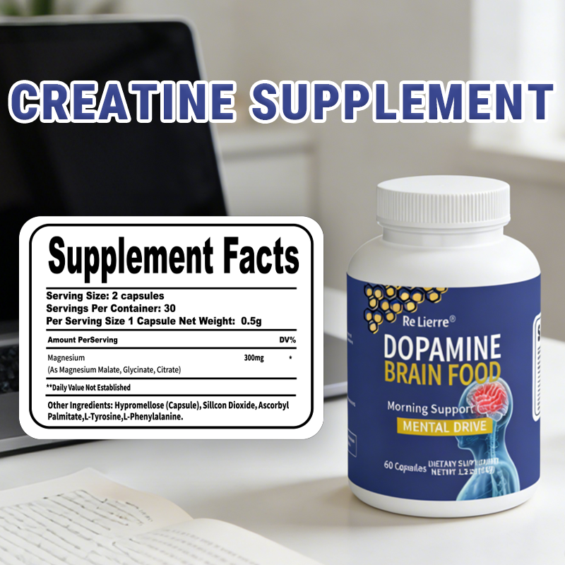 Dopamine Brain Support Supplement - 60 Capsules - Mental Focus & Clarity