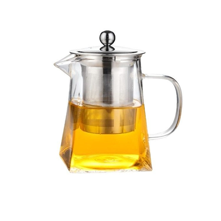 Glass Teapot Set with Strainer - High-Temperature Heat-Resistant Kitchenware