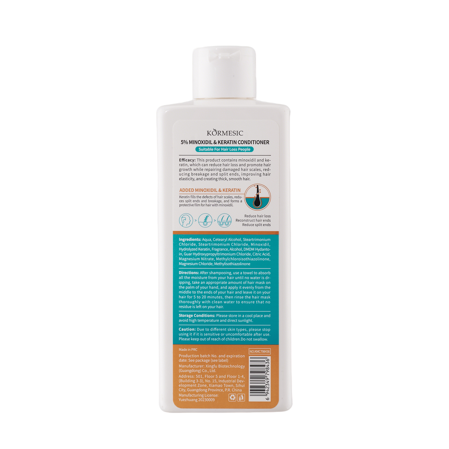 Minoxidil & Keratin Hair Conditioner 265g for Hair Loss & Damage Repair