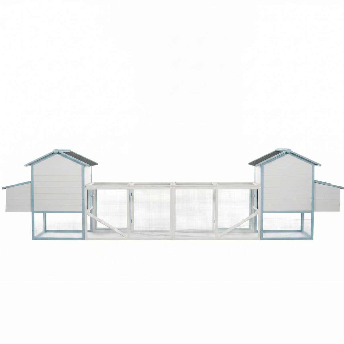 Pet Guardrails for Chicken Coop, Wooden Fence with Blue, Tan or White Finish
