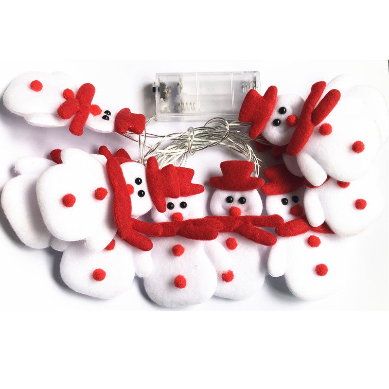 Christmas Plush Snowman Light String - Holiday Party Decor & Garden Lantern