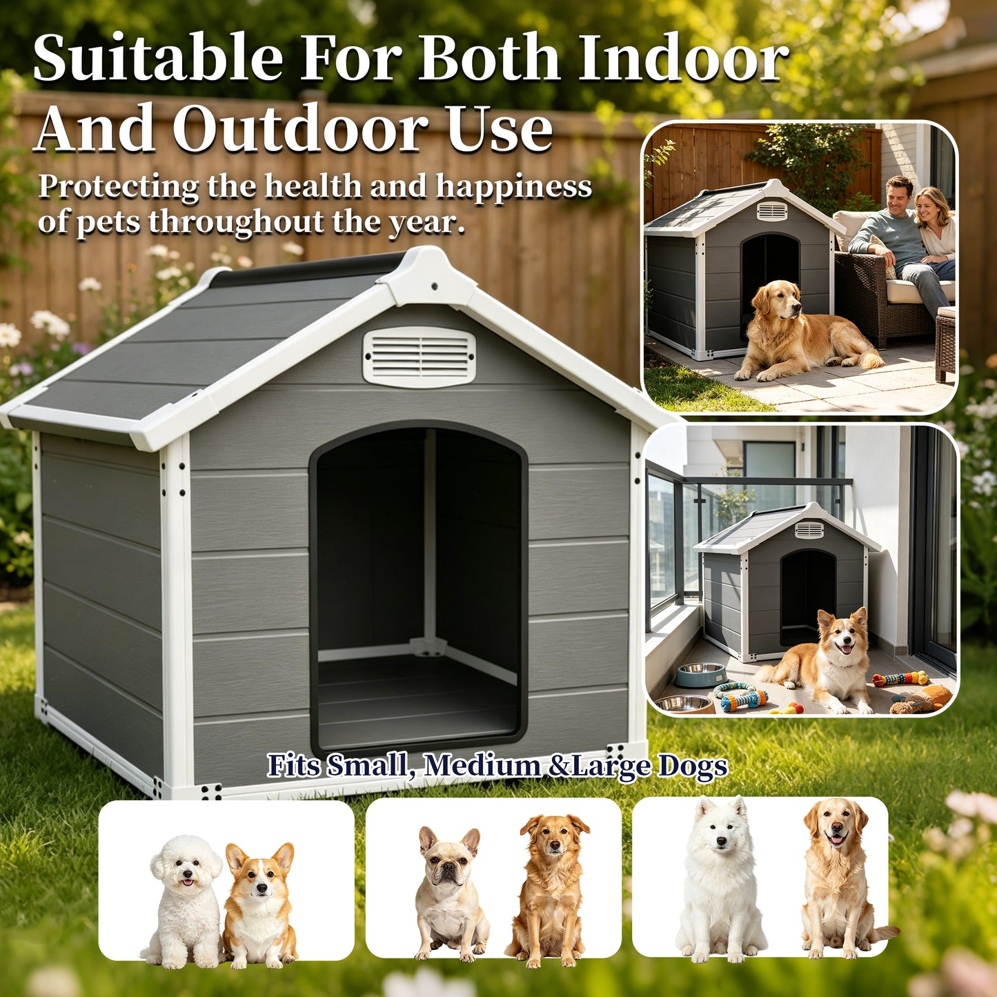 Large Dog House for Large Breeds - Waterproof & Heavy Duty
