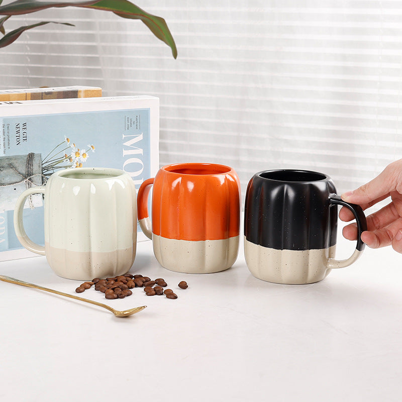 Ceramic Pumpkin Mug 425ML - Halloween Fall Coffee Cup - Microwave Safe