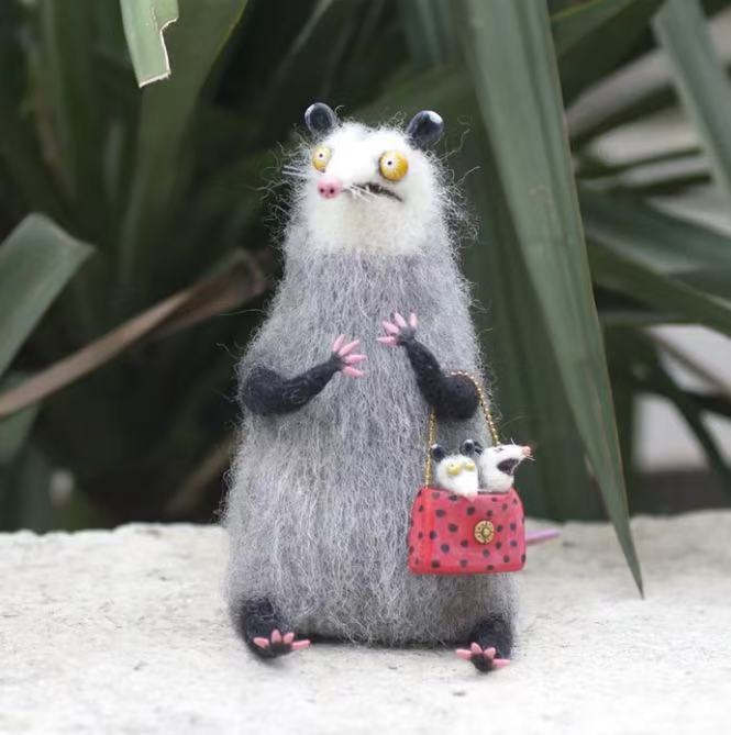 Needle Felting Kit for Wool Animals Including Dog, Cat, Mouse - All Styles