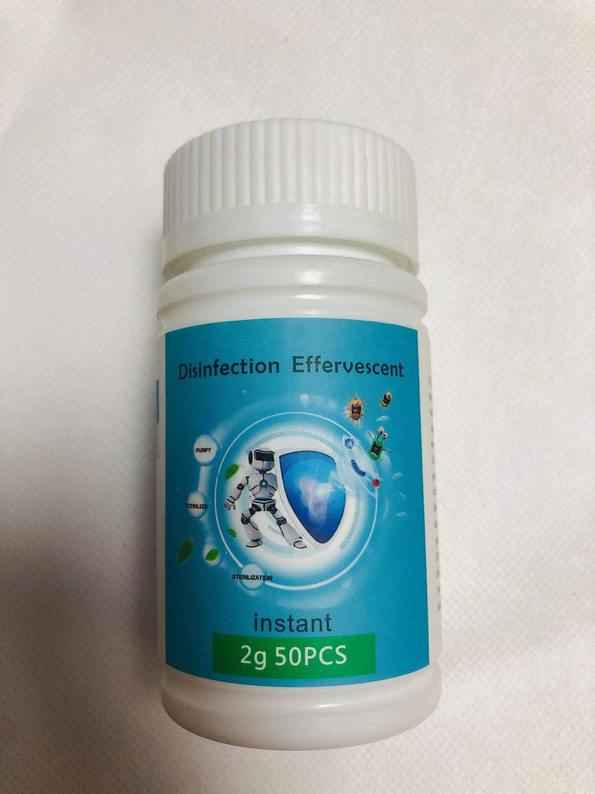 Pool Disinfection Tablets - Effervescent 50pcs for Spa and Pool Cleaning