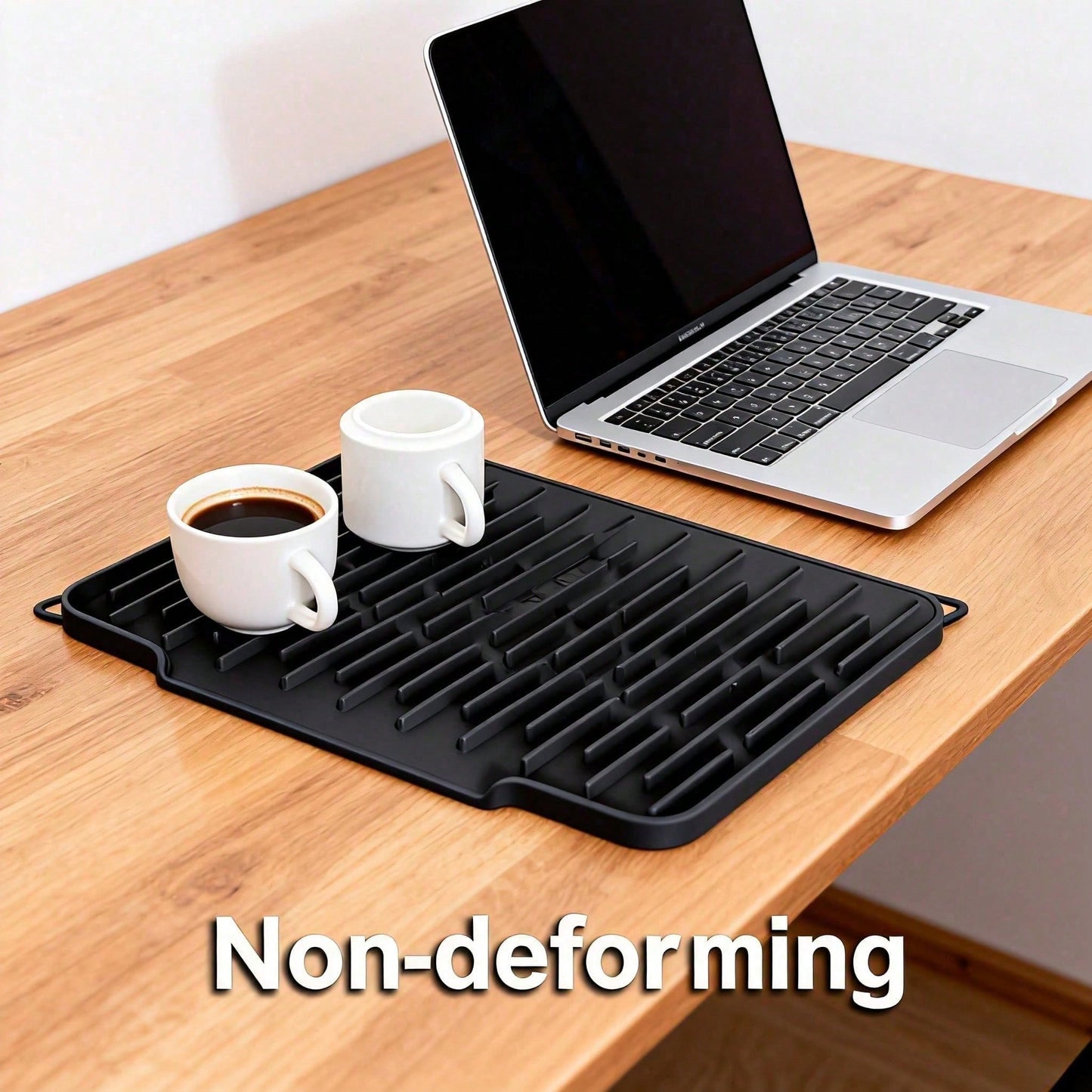 Non Slip Large Silicone Dish Draining Mat, Heat Resistant Sink Liner