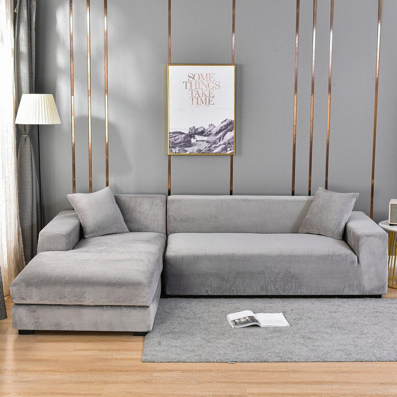 Multi-Color Sofa Cover Set for 145-185cm, 5 Seats & Pillowcases - Home Fabric Soft