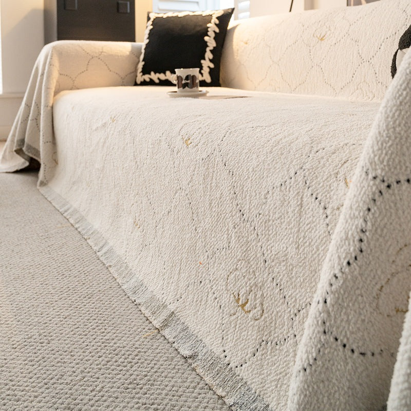 Single Sided Fleece Sofa Cover - Modern Minimalist Protects & Decorates