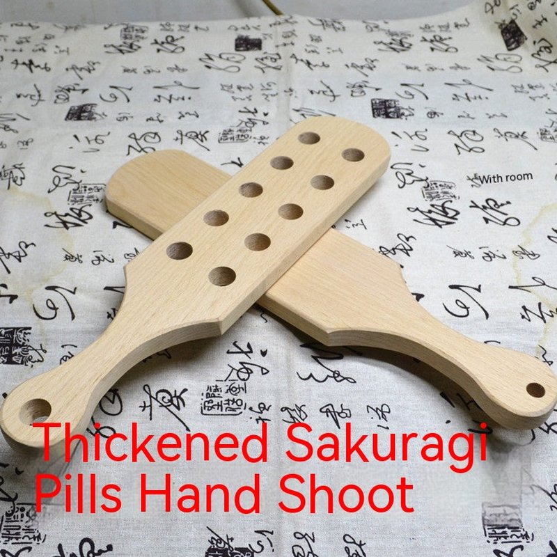 Large Beech Wood Hand Racket - Thickened Wooden Hand Clapper for Home & Garden