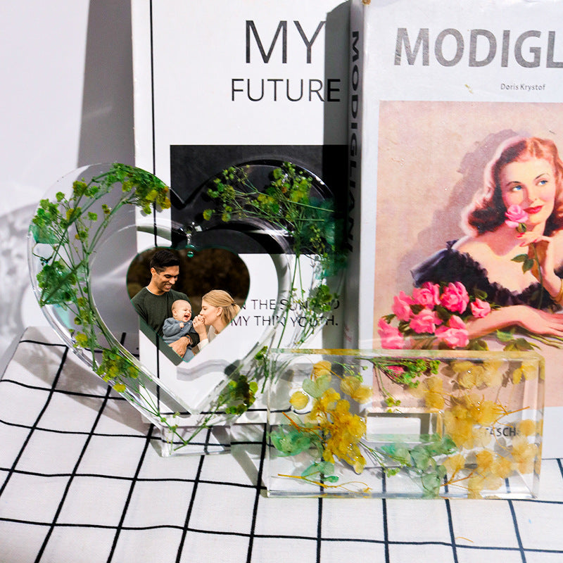 Hollow Love Photo Frame Silicone Mold for Crafts and Baking