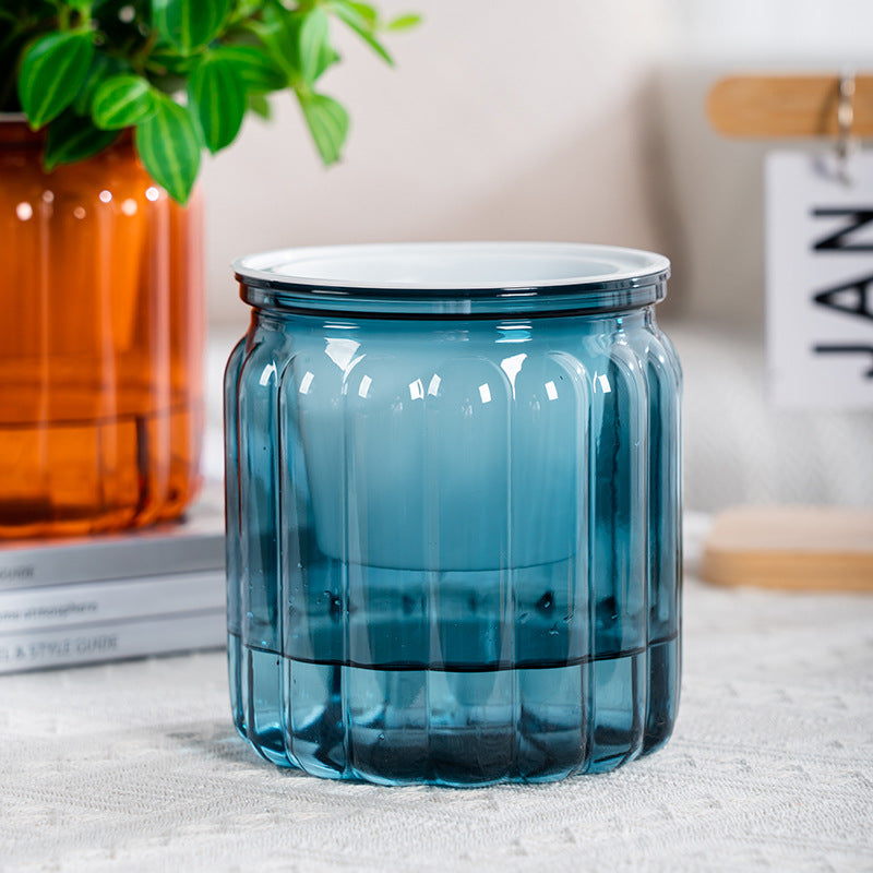 Self-Absorbent Hydroponic Flowerpot for Indoor Gardening - Transparent & Durable Plastic