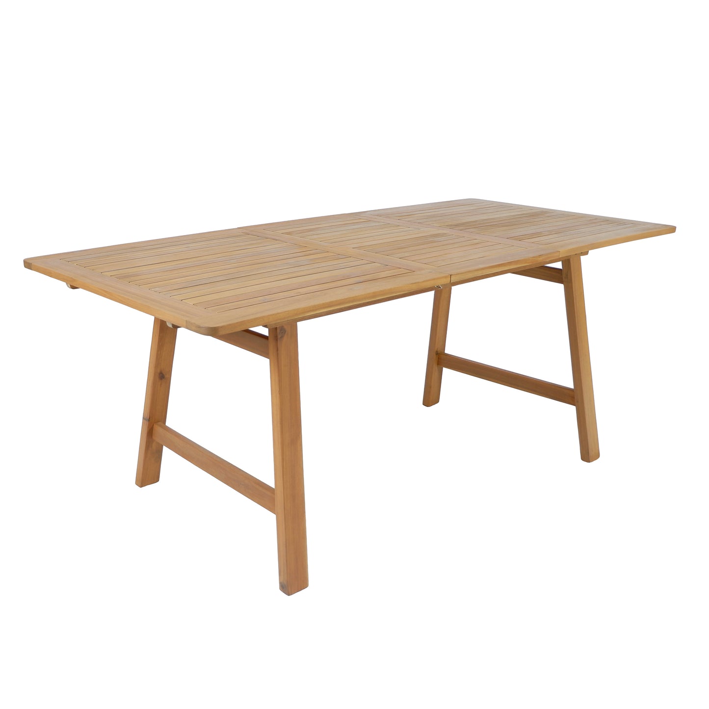 Extendable Acacia Wood Outdoor Dining Table - Teak Finish