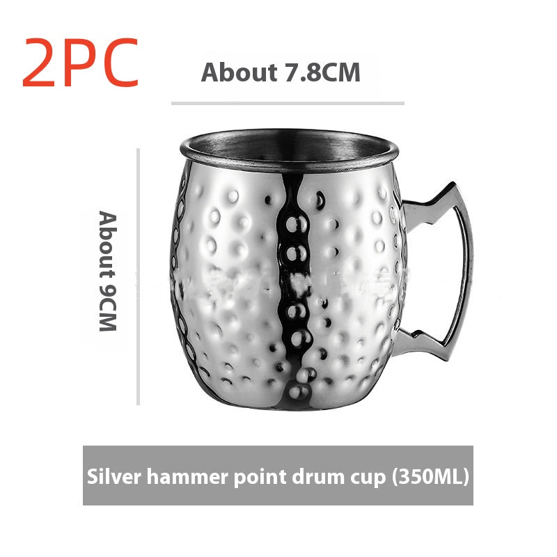 Stainless Steel Moscow Mule Cup Set - Copper Plated Drinkware for Bar & Home