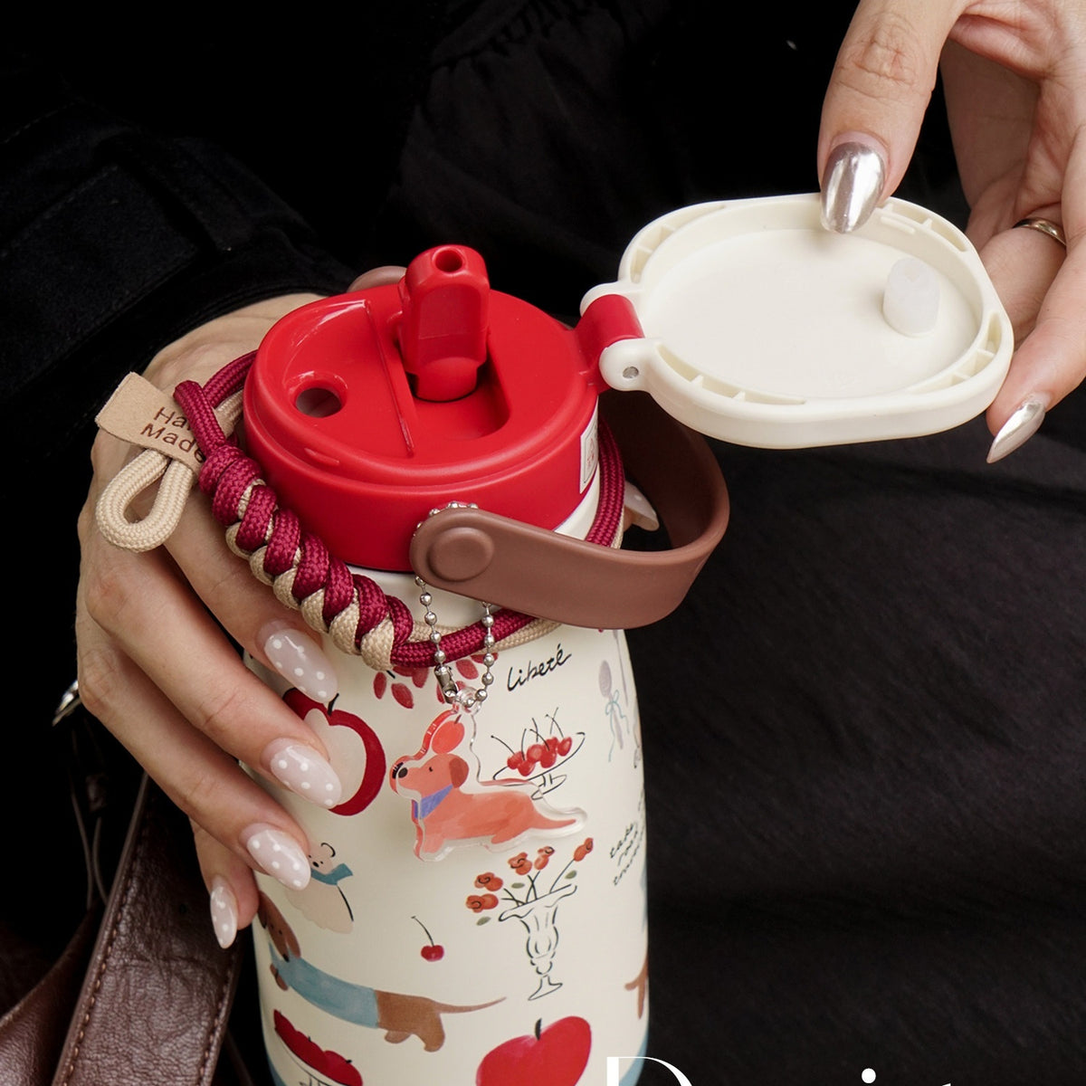 Large Capacity Ceramic-Lined Thermal Mug for Hot Cold Drinks - 600ml & 500ml Options