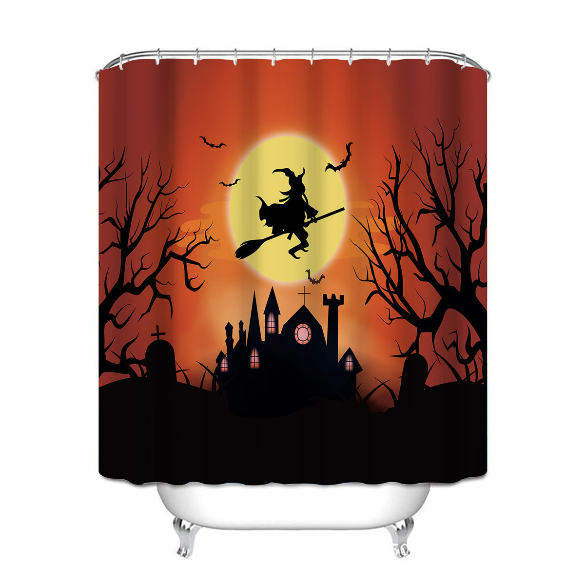 Waterproof Shower Curtain with Mildew Resistance - Cross Border North