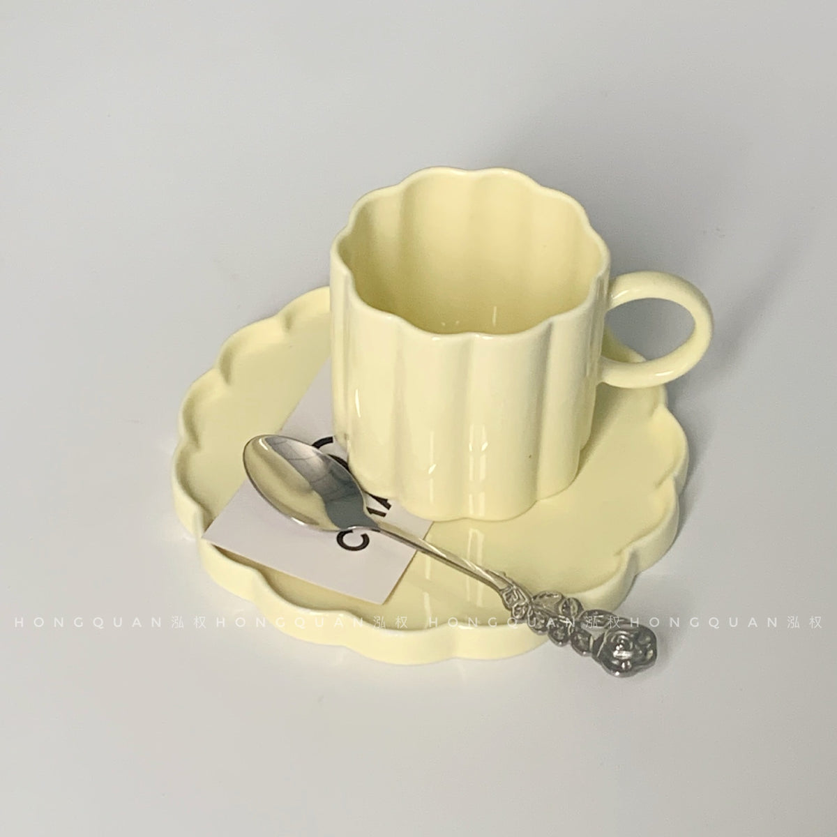Macaron Color Series Ceramic Cup and Dish Set - Kitchen Decor