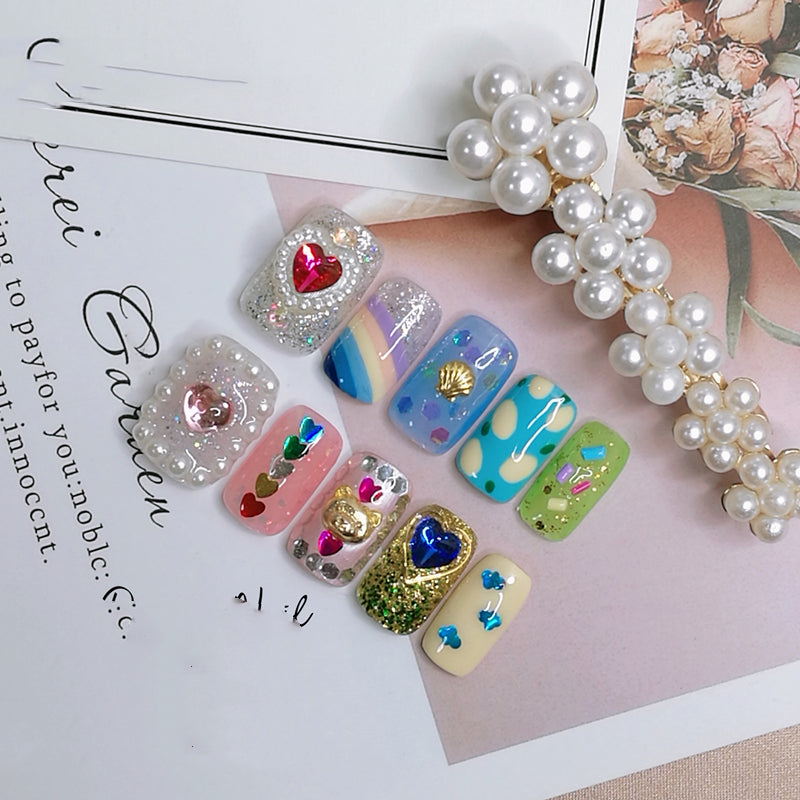 Nail Art Tips Fake Nail Tips Plastic False Nails for Manicure - Customizable Size