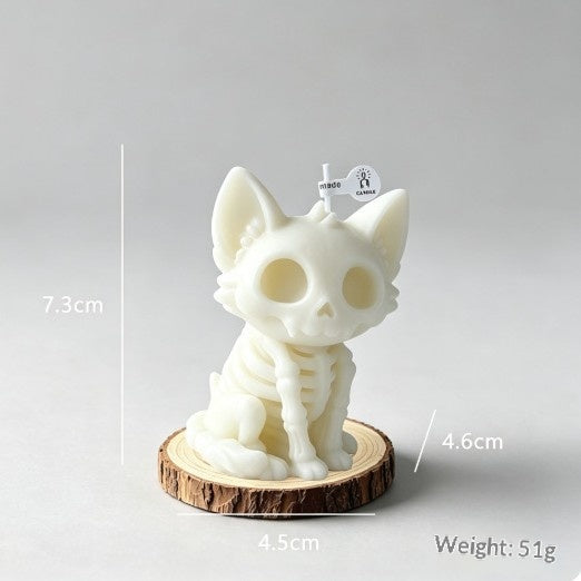Skull Cat and Dog Aromatherapy Candles Spooky Rock N Roll Ghost Band Home Decor