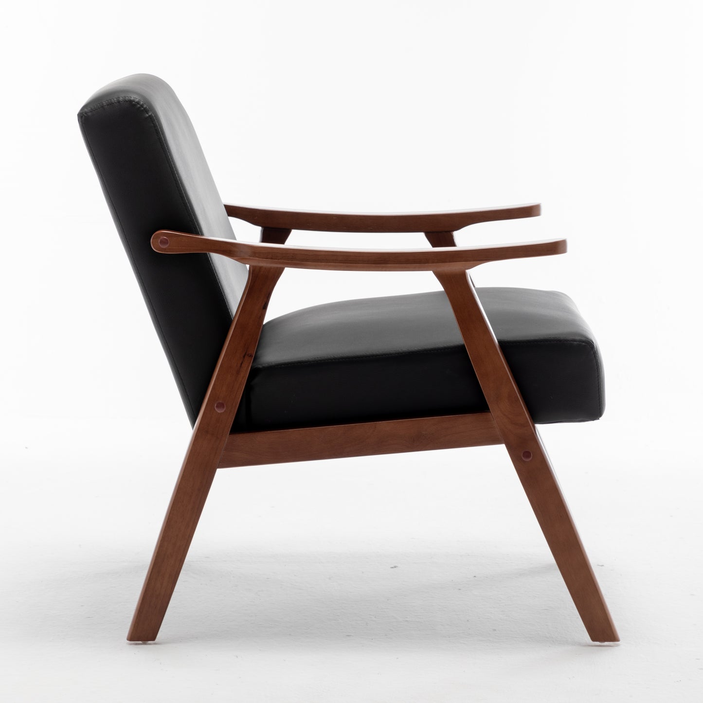 Accent Chair With Microfiber Upholstery And Solid Wood Frame, Classic