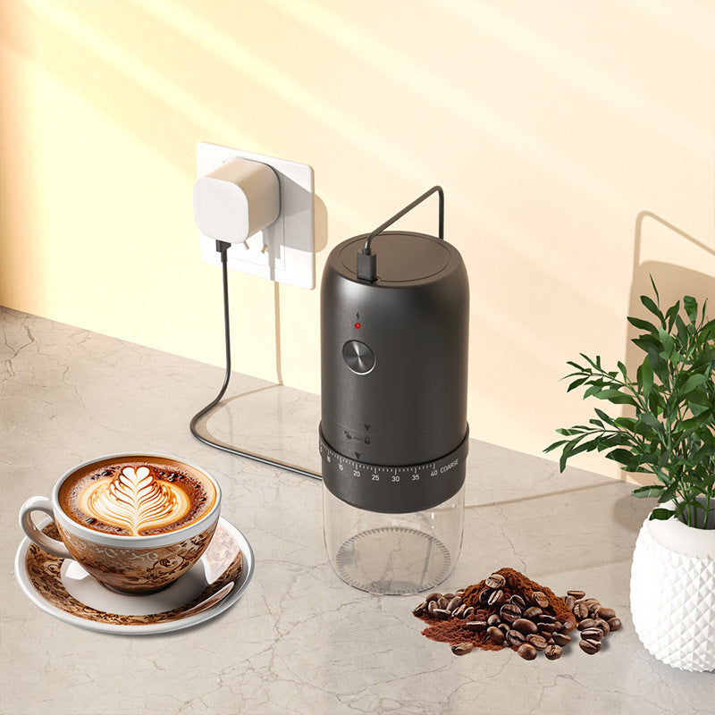 Black Coffee Grinder with Precise Grinding & Aromatic Flavor Locking