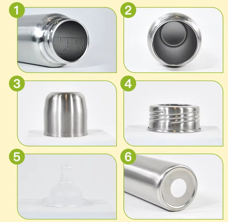 Lightweight 240ml Food-Grade Baby Bottle Stainless Steel Insulated