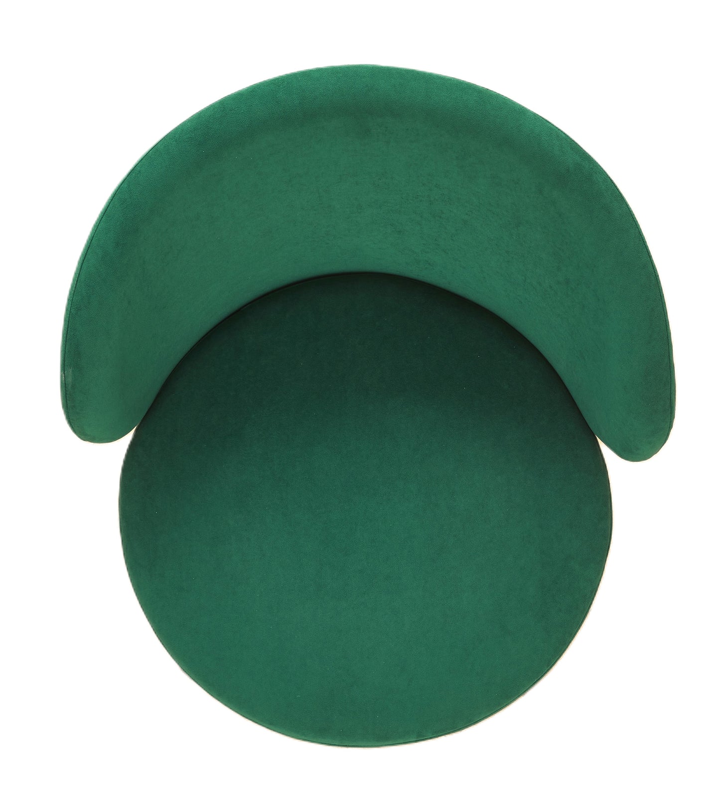 Round Velvet Accent Chair, Mid-Century Modern Upholstered Armchair
