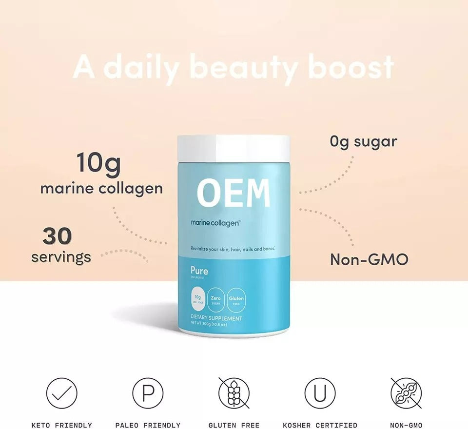 Ocean Collagen Protein Powder - Dried Egg White for Adults, 300g