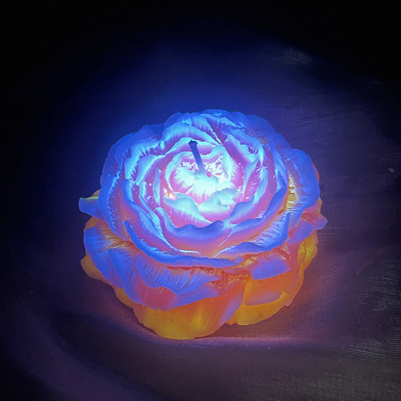 Peony Flower Candles - Fluorescent Soy Wax Handmade Aromatherapy Decor