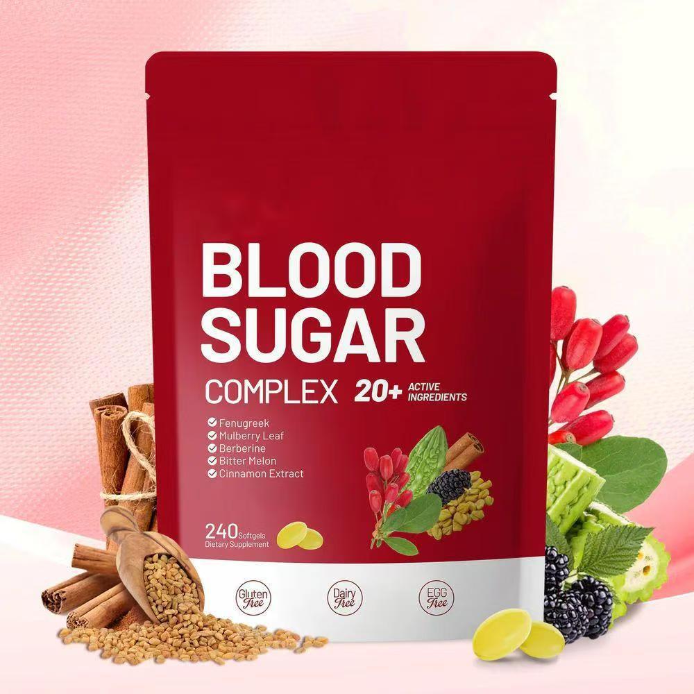 Blood Sugar Support Softgel Complex with Oregano Oil - 240 Capsules