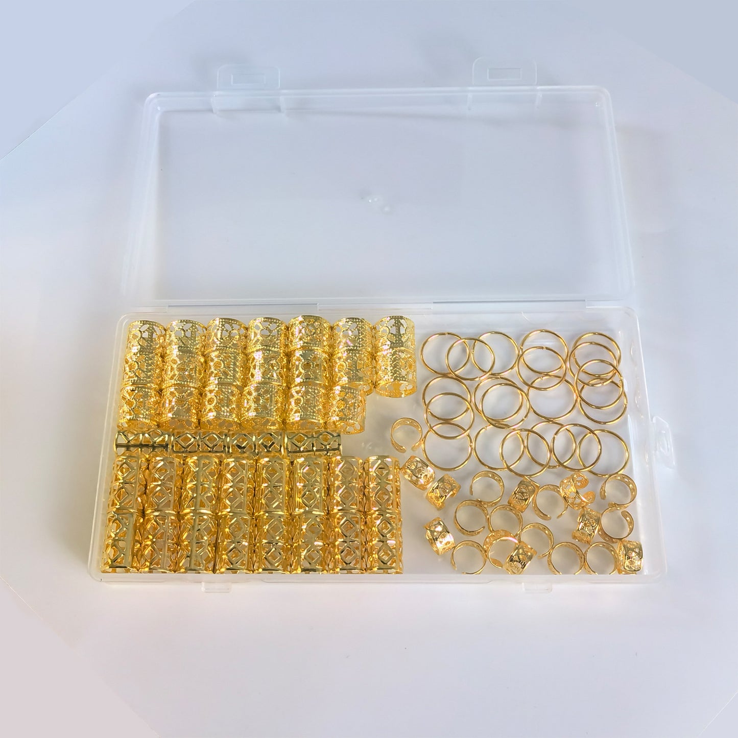 Metal Hair Rings 80pcs DIY Braid Buckle Hair Accessories Gold & Silver