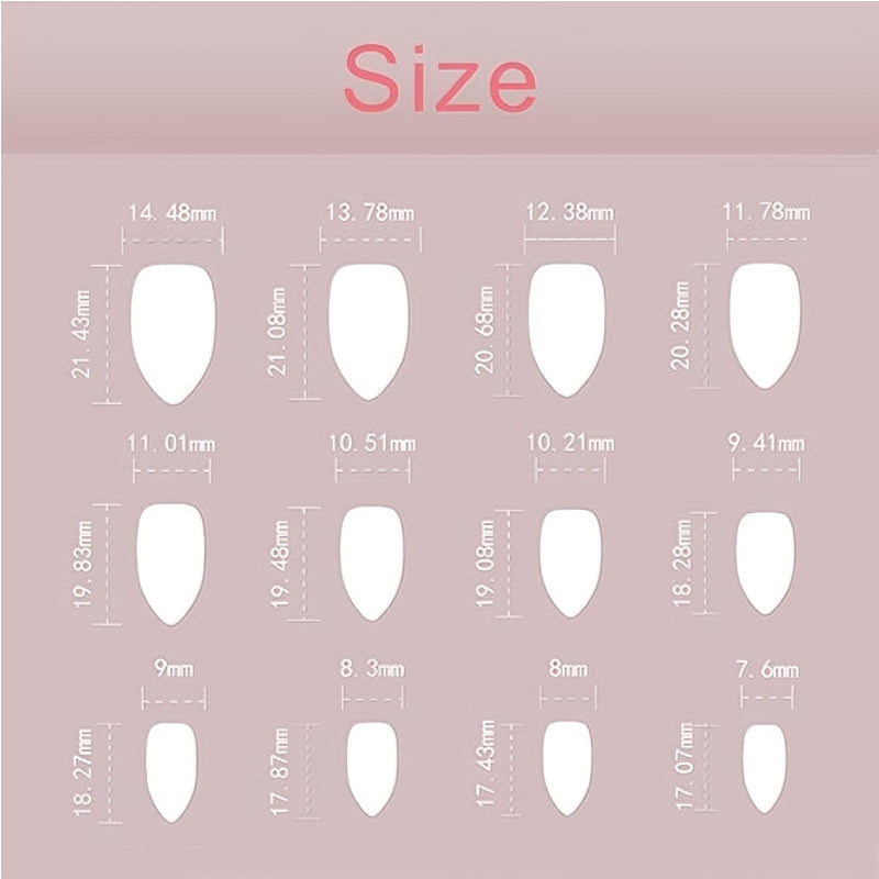 24-Piece Aurora Long Press-On Nails - Square Fake Nail Tips